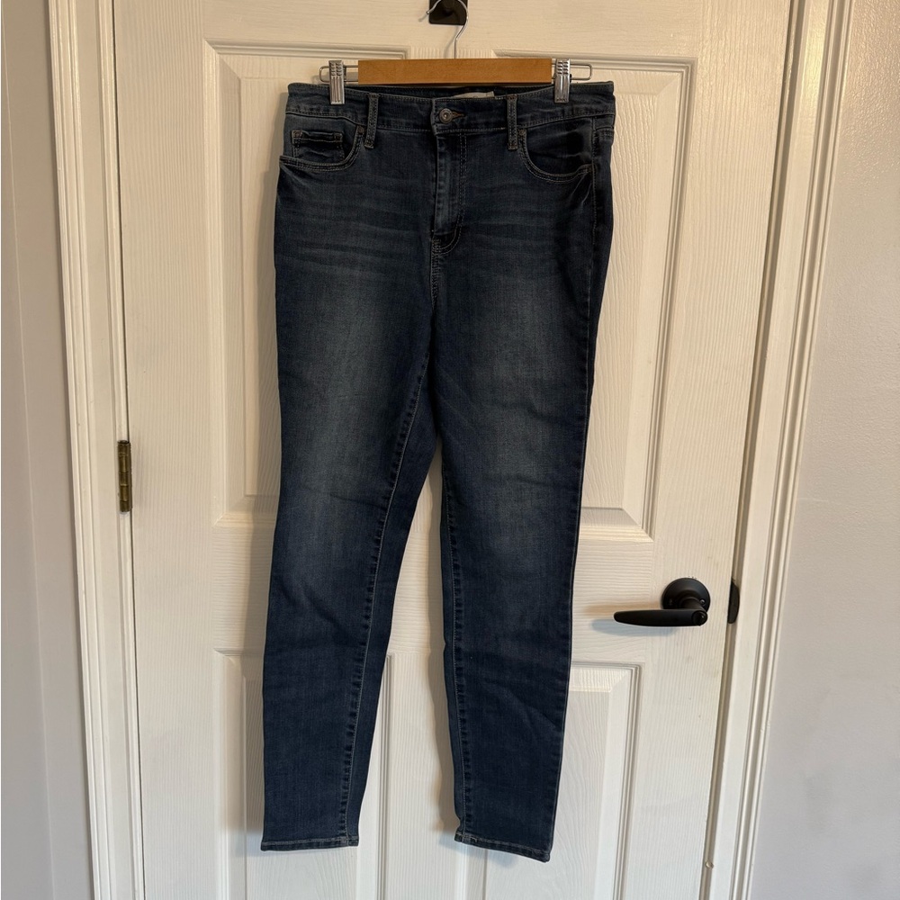 Jessica Simpson Women's Dark Blue Jeans, Curvy High Rise Skinny Size 31/12 EUC